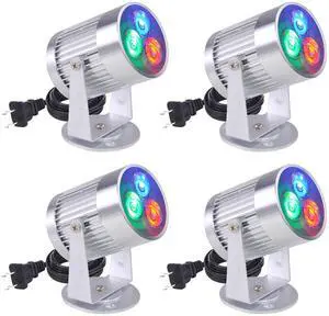Yescom 4PCS 3W RGB Disco Ball Spotlight LED Beam Pinspot Stage Effect Lighting Party DJ Club