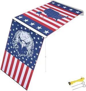 Yescom 4.5x6 Ft Carside Awning Replacement Fabric with Side Wall Roof Rack Overlanding