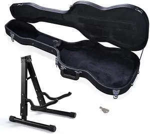 Yescom Electric Guitar Case for Stratocaster Style w/ Folding Guitar Floor Stand