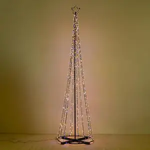 Yescom Vast-Starry 12Ft Solar Christmas Cone Tree Light with 1120 LED Light 8 Function Outdoor Holiday Decor Multi-Color