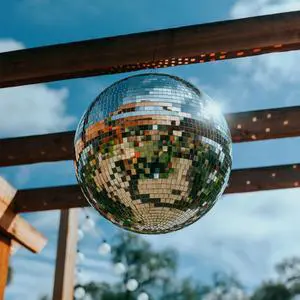 Yescom 16" Large Disco Ball Mirror Big Hanging Glass Decor for 70s 80s Party Events Wedding DJ Dance Club Stage Lighting Silver