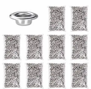 Yescom 10000 pcs Grommet Kit 3/8 inch Size #2 Nickel Grommets for Fabric Leather Tarp Auto-feeding Eyelet Machine