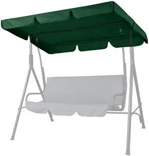 64"x47" Swing Canopy Cover Replacement Porch Top UV30+ 180gsm Outdoor Patio Seat Green