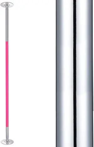 Yescom 12.6 Ft Static Spinning Dancing Pole Kit 45mm Silicone Party Club Exercise Pink