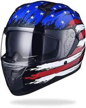 AHR RUN-F Full Face Motorcycle Helmet Dual Visor DOT Approved M