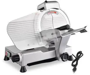 240w Electric Meat Slicer 10" Stainless Steel Blade Food Cheese Slicer 530RPM