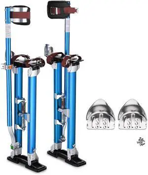Yescom Drywall Stilts w/ 1 Pair Stilt Pad Replacement 24"-43" Aluminum Tool Painting