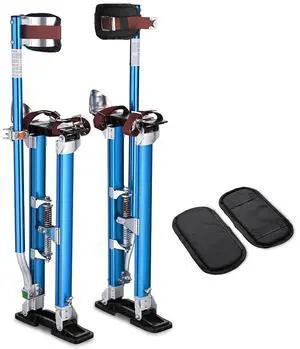 Yescom Drywall Stilts w/ 1 Pair Stilt Pad Replacement 24"-43" Aluminum Tool Painting