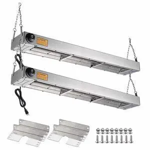 WeChef Electric Strip Heater 2 Pack Portable 36" 1000W Commercial Food Warmer Heating Lamp for Fry Chicken