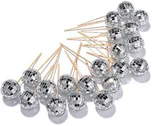 Yescom 20PCS 1.6" Small Disco Ball Mirror Mini Hanging Decoration for Events Wedding 70s 80s Party Business Holiday Home Decor