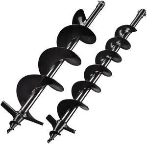 Yescom 4" 6" Earth Auger Bit Kit Bulb Planter Tool for Planting Flower Fence Post Spiral Hole Digger Gardening Project