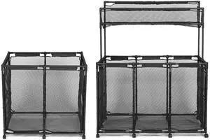 Yescom 2 Pack Mesh Pool Storage Bin Cart w/ Wheels Noodle Holder Toys Organizer