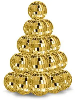 Yescom 20PCS 1.6" Small Disco Ball Mirror Mini Hanging Decoration for Events Wedding 70s 80s Party Business Holiday Home Decor