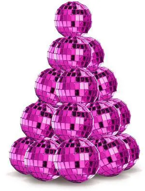 Yescom 20PCS 1.6" Small Disco Ball Mirror Mini Hanging Decoration for Events Wedding 70s 80s Party Business Holiday Home Decor
