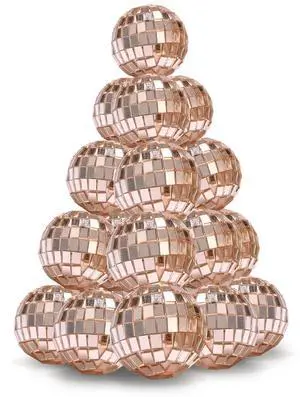 Yescom 20PCS 1.6" Small Disco Ball Mirror Mini Hanging Decoration for Events Wedding 70s 80s Party Business Holiday Home Decor