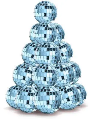 Yescom 20PCS 1.6" Small Disco Ball Mirror Mini Hanging Decoration for Events Wedding 70s 80s Party Business Holiday Home Decor