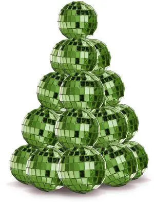 Yescom 20PCS 1.6" Small Disco Ball Mirror Mini Hanging Decoration for Events Wedding 70s 80s Party Business Holiday Home Decor