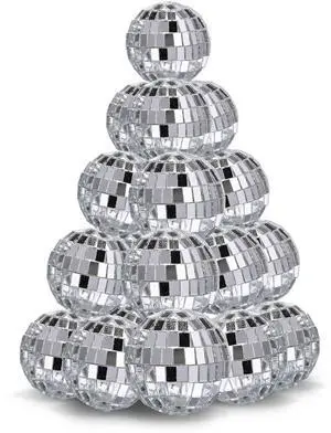 Yescom 20PCS 1.6" Small Disco Ball Mirror Mini Hanging Decoration for Events Wedding 70s 80s Party Business Holiday Home Decor