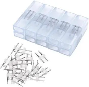 Yescom DEL-P01 10Pcs 2 Pin Connectors Accessories for 7x14mm Neon Lights Models DEL-D50W, DEL-D100W