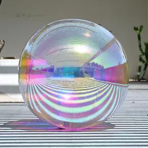 Yescom 32" Inflatable Mirror Ball Giant Reusable Large Disco Balloon Decoration for Party Wedding Event Stage Decor Iridescent