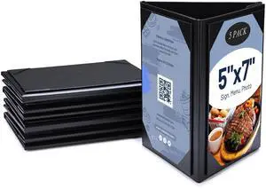 WeChef 5"x7" Triangle Table Tent Menu Holders 3 Side PU leather Drink Dessert for Restaurant Bar 5 Pack WeChef 5"x7" Triangle Table Tent Menu Holders 3 Side PU leather Drink Dessert for Restaurant Bar 5 Pack