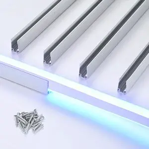 Yescom 5-pack 3-ft (1m) Commercial LED Track Channel 8x12mm for RGB Neon Rope Lights Aluminium Mounting Rails for Indoor Outdoor DIY Designs Yescom 5-pack 3-ft (1m) Commercial LED Track Channel 8x12mm for RGB Neon Rope Lights Aluminium Mounting Rails for Indoor Outdoor DIY Designs
