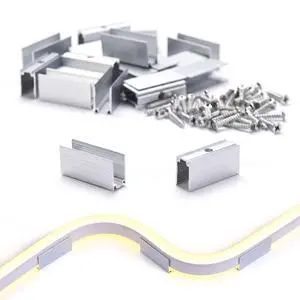 Yescom 20-pack 2-inch Commercial LED Track Channel 7x10mm for Warm White Neon Rope Lights Mini Aluminium Mounting Clips for Indoor Outdoor DIY Designs Yescom 20-pack 2-inch Commercial LED Track Channel 7x10mm for Warm White Neon Rope Lights Mini Aluminium Mounting Clips for Indoor Outdoor DIY Designs