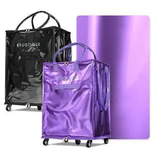 BYOOTIQUE 20" Rolling Shopping Bag Grocery Bag on 5 Wheels for Travel|2 Pack,100L,66 Lbs Weight Capacity,Waterproof,PU Material,Rolling Bag with Handle,for Laundry House Moving BYOOTIQUE 20" Rolling Shopping Bag Grocery Bag on 5 Wheels for Travel|2 Pack,100L,66 Lbs Weight Capacity,Waterproof,PU Material,Rolling Bag with Handle,for Laundry House Moving