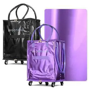 BYOOTIQUE 16" Grocery Bag on 5 Wheel Resuable Rolling Tote Shopping Storage 2 Pack,60L,66 Lbs Weight Capacity,Waterproof,PU Material,Reusable Shopping Trolley with Handle,for Laundry Event BYOOTIQUE 16" Grocery Bag on 5 Wheel Resuable Rolling Tote Shopping Storage 2 Pack,60L,66 Lbs Weight Capacity,Waterproof,PU Material,Reusable Shopping Trolley with Handle,for Laundry Event