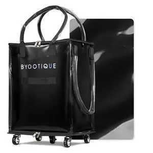 Byootique 16" Rolling Tote Bag Grocery Bag on 5 Wheels for Travel MidnightGlitz Byootique 16" Rolling Tote Bag Grocery Bag on 5 Wheels for Travel MidnightGlitz