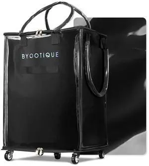 Byootique 20" Rolling Tote Bag Grocery Bag on 5 Wheels for Travel MidnightGlitz Byootique 20" Rolling Tote Bag Grocery Bag on 5 Wheels for Travel MidnightGlitz