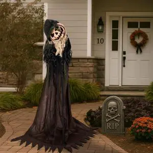 Yescom 5.7ft Halloween Decorations Animatronics Wizard Pumpkin Face Sound-Actived Creepy Sound & Haunted House Props Yescom 5.7ft Halloween Decorations Animatronics Wizard Pumpkin Face Sound-Actived Creepy Sound & Haunted House Props