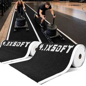 Yescom 8FTx50FT Black Commercial-Grade Gym Add-on Turf Runway for Sled Track HIFT Training, 0.6"H Elite 17-Yard Sprint Strip for S&C Facility Yescom 8FTx50FT Black Commercial-Grade Gym Add-on Turf Runway for Sled Track HIFT Training, 0.6"H Elite 17-Yard Sprint Strip for S&C Facility