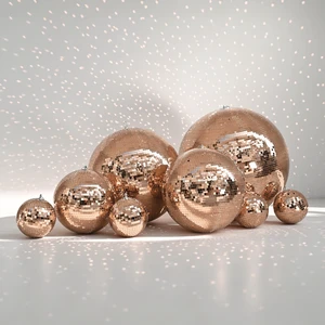 Yescom Rose Gold Disco Ball Set 7"/12"/16"/20"/24" Assorted Mirror Balls Set of 8 for Bachelorette Hen Last Disco Groovy Bride Party Yescom Rose Gold Disco Ball Set 7"/12"/16"/20"/24" Assorted Mirror Balls Set of 8 for Bachelorette Hen Last Disco Groovy Bride Party