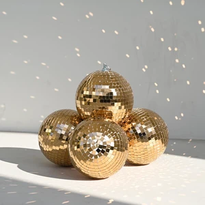 Yescom Champagne Gold 7" Disco Ball Set Mirror Ball Hanging for Wedding Set of 4 for Event Planner Dance Floor Gatsby Studio 54 Theme Luxury Weddings Birthday Party Yescom Champagne Gold 7" Disco Ball Set Mirror Ball Hanging for Wedding Set of 4 for Event Planner Dance Floor Gatsby Studio 54 Theme Luxury Weddings Birthday Party