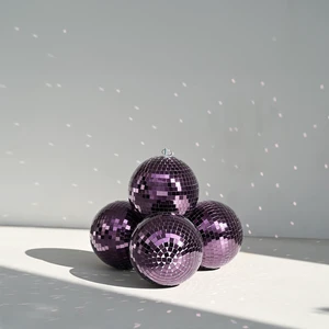 Yescom 7" Purple Disco Ball Set Mirror Ball Mini Hanging for 70s 80s Party Set of 4 for Bridal Shower Mardi Gras Floats Bar Masquerade Royal Theme Prom Yescom 7" Purple Disco Ball Set Mirror Ball Mini Hanging for 70s 80s Party Set of 4 for Bridal Shower Mardi Gras Floats Bar Masquerade Royal Theme Prom