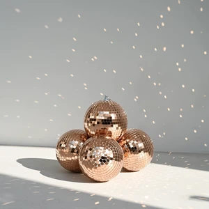 Yescom 7" Rose Gold Disco Ball Set Assorted Mirror Ball Hanging for Wedding Set of 4 Bachelorette Hen Party Last Disco Groovy Bride Party Yescom 7" Rose Gold Disco Ball Set Assorted Mirror Ball Hanging for Wedding Set of 4 Bachelorette Hen Party Last Disco Groovy Bride Party
