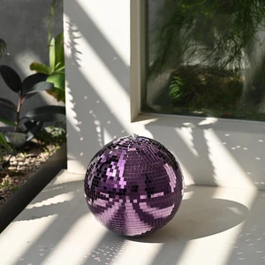 Yescom 12" Purple Large Disco Ball Mirror Ball Hangable for 70s 80s Party Bridal Shower Mardi Gras Floats Bar Masquerade Royal Theme Prom Party Yescom 12" Purple Large Disco Ball Mirror Ball Hangable for 70s 80s Party Bridal Shower Mardi Gras Floats Bar Masquerade Royal Theme Prom Party