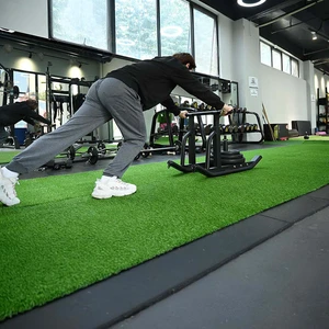Yescom 65Ftx3Ft Gym Sled Track Turf Roll 0.4 Inch Low Pile Height for Commercial Fitness Agility Weight Cross-Training Yescom 65Ftx3Ft Gym Sled Track Turf Roll 0.4 Inch Low Pile Height for Commercial Fitness Agility Weight Cross-Training