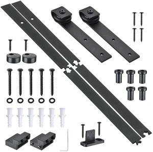 Aquaterior 5 FT Mini Sliding Single Barn Door Hardware Kit Cabinet TV Stand Aquaterior 5 FT Mini Sliding Single Barn Door Hardware Kit Cabinet TV Stand
