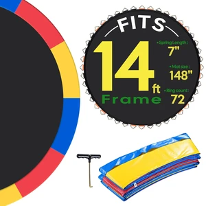 Yescom Trampoline Mat & Pad Replacement Kit with 72V-Ring Fits 14 ft Trampoline Frame Yescom Trampoline Mat & Pad Replacement Kit with 72V-Ring Fits 14 ft Trampoline Frame