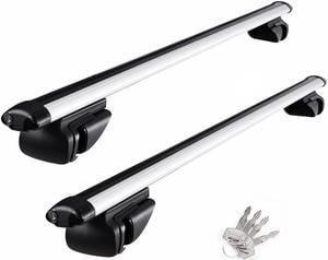 Universal 48" Car Top Luggage Cross Bar Roof Rack Roof Top Cargo Carrier SUV Aluminum Pair