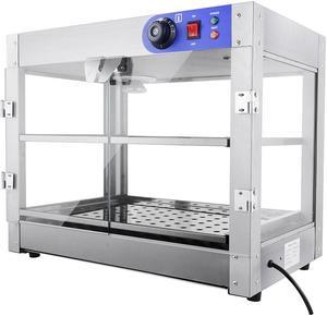 Commercial 2Tier Countertop Heat Food Pizza Warmer 750W 110V Pastry 24x15x20 Display Case