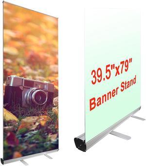 Professional 39.5"x79" Retractable Roll Up Banner Stand Trade Show Signage Display