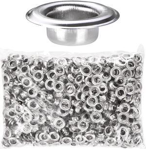 1000pcs 3/8" Size 2 Grommets Nickel Finish Eyelets Kit Leather Bags Signs Poster Eyelet YES0387