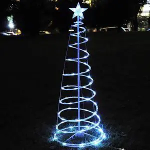 Yescom Twinkle 6Ft Spiral Christmas Tree Light 182 LED 8 Model for Indoor Outdoor Yard Holiday Decoration Cool White