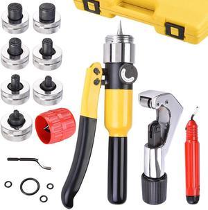 Hydraulic Tube Expander Swaging 7 Lever Expander Tools Kit HVAC Tool w/ Case