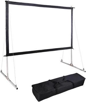 120 Portable Fast Folding Projector Screen 169 HD w Stand for Indoor Outdoor