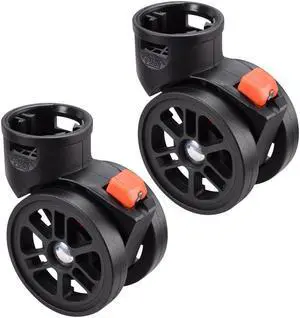 Byootique 2Pcs 2" Swivel Replacement Wheel Caster with Locking Brake for AW Makeup Case