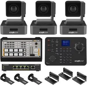 BZBGEAR Bundle Compact PTZ 1080P FHD 10X Camera with HDMI/SDI/USB 3.0/POE